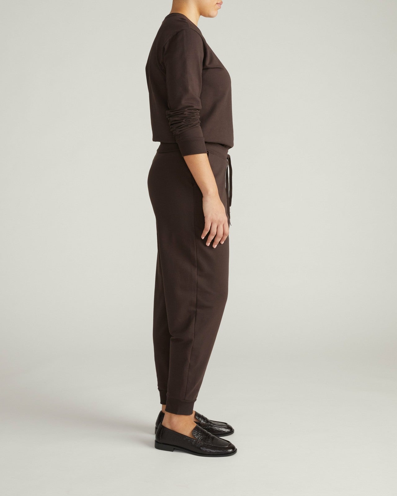 Universal Standard Selma French Terry Jogger - Deep Brown