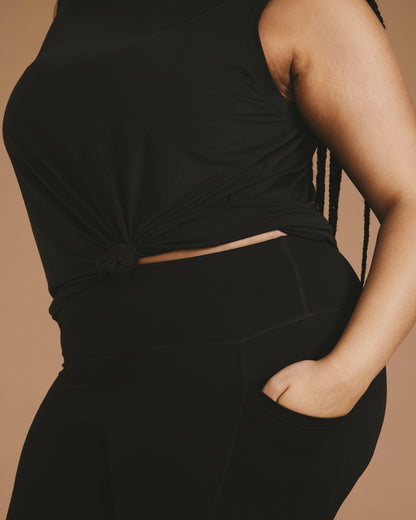 Universal Standard Next-to-Naked Cropped Pocket Legging - Deep Brown