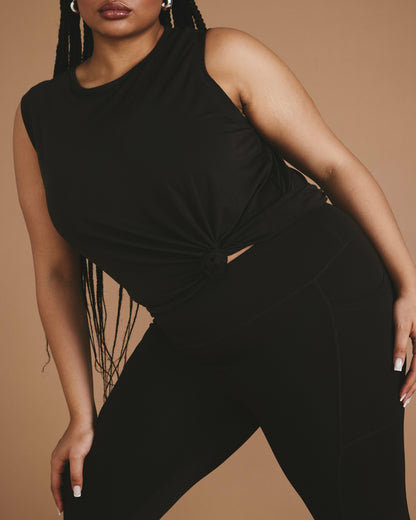 Universal Standard Next-to-Naked Cropped Pocket Legging - Deep Brown