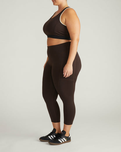 Universal Standard Next-to-Naked Cropped Pocket Legging - Deep Brown