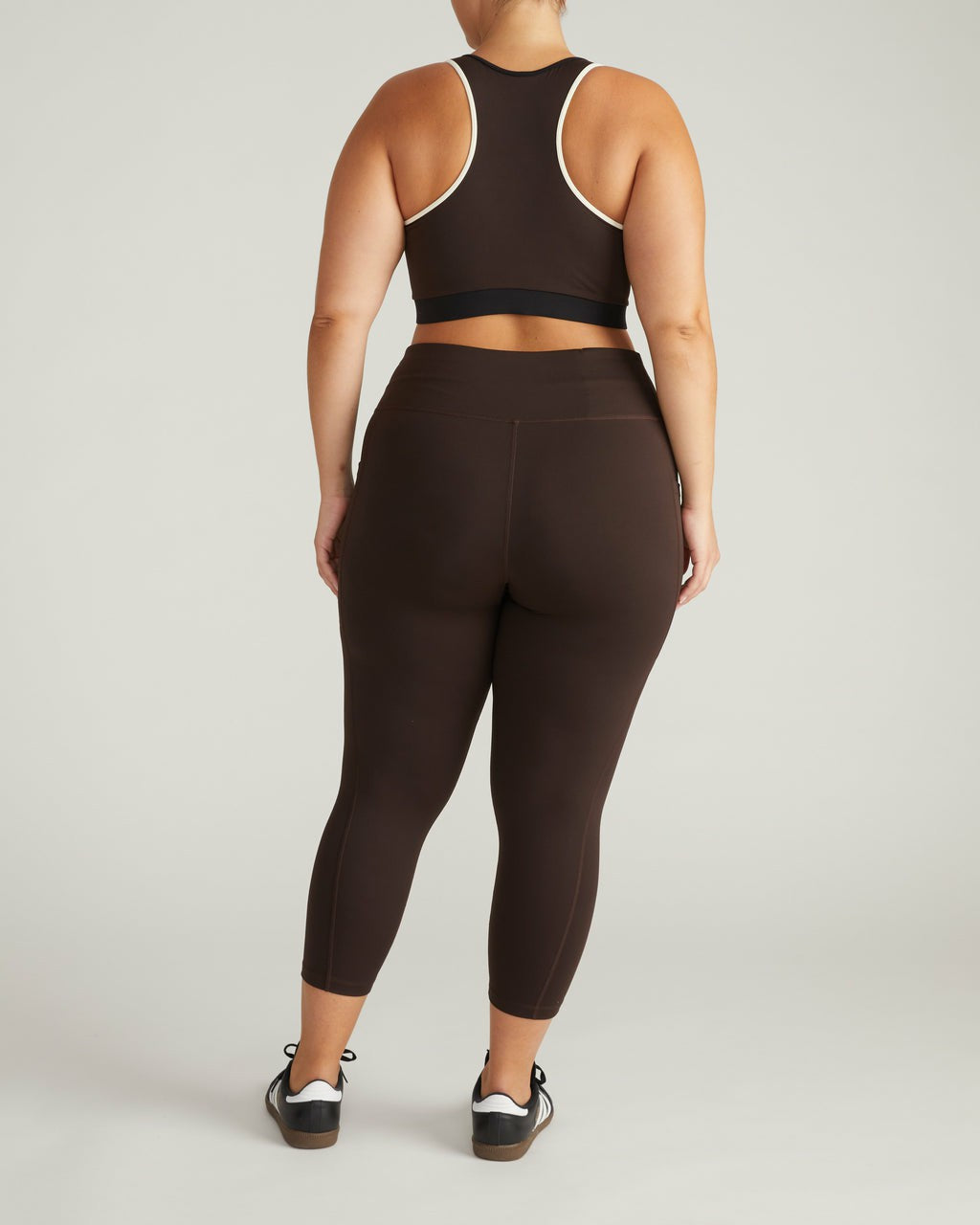 Universal Standard Next-to-Naked Cropped Pocket Legging - Deep Brown