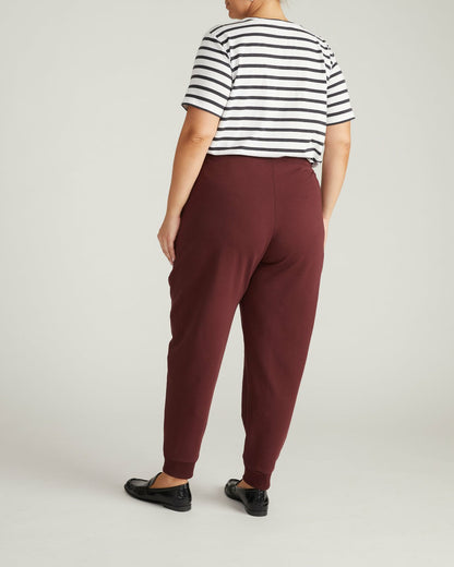 Universal Standard Selma French Terry Jogger - Black Cherry