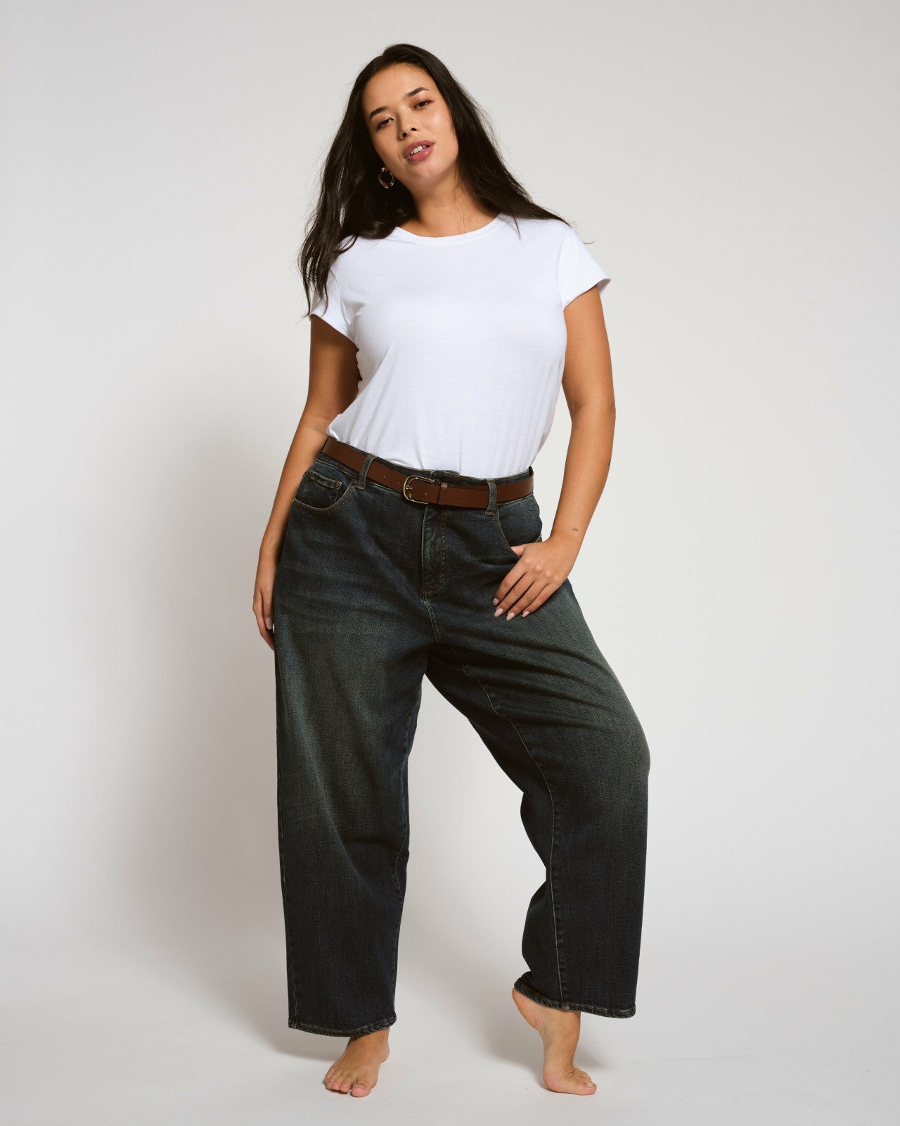 Universal Standard Ashley Cap Sleeve Tee - White
