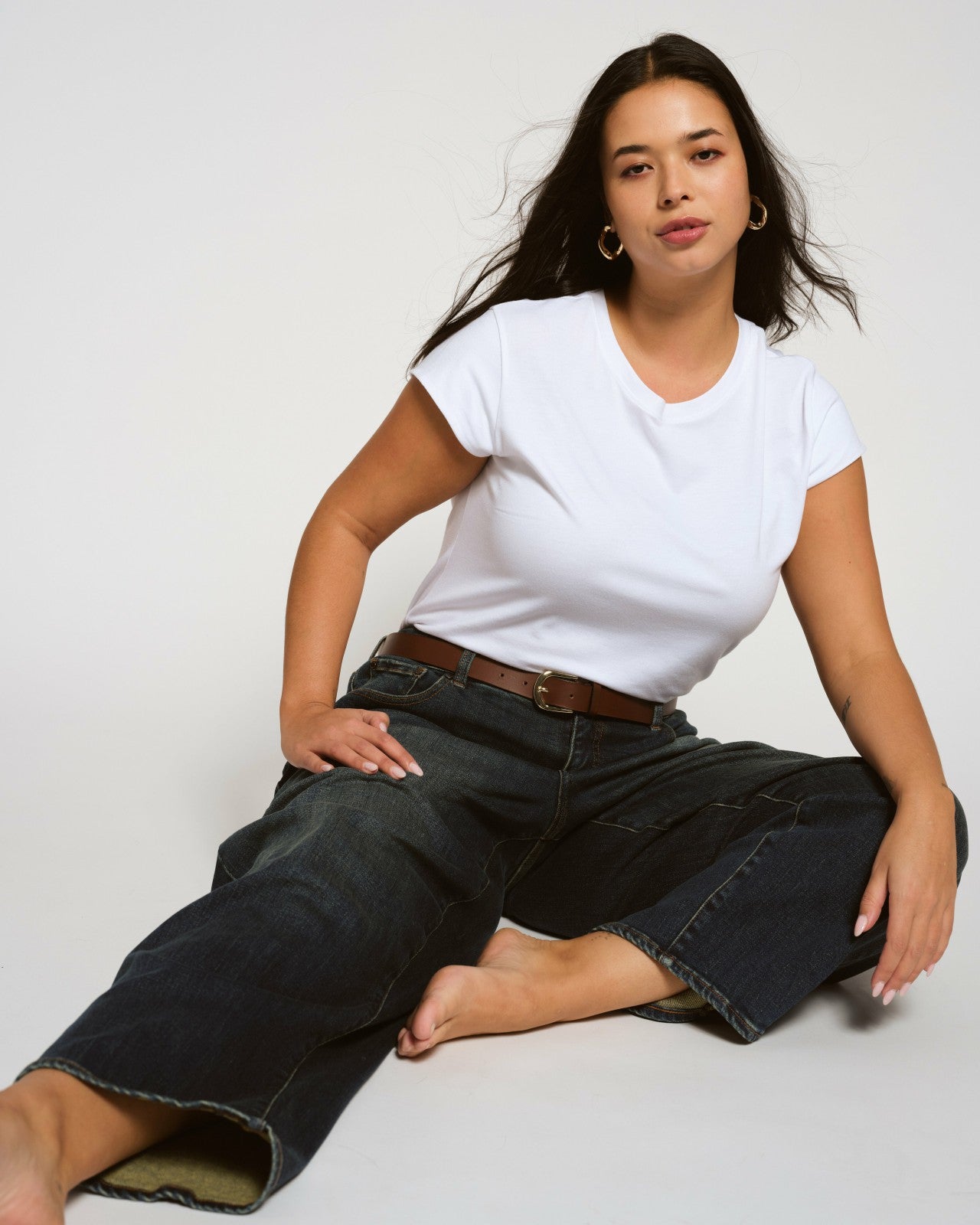 Universal Standard Ashley Cap Sleeve Tee - White