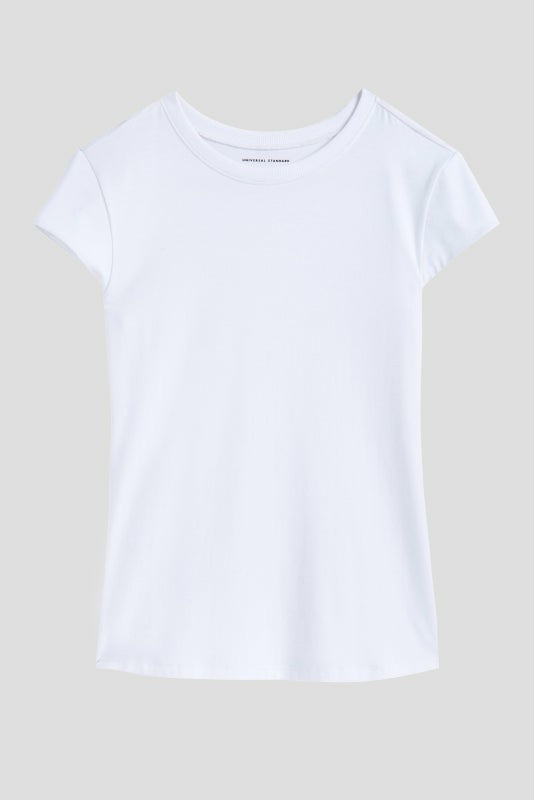 Universal Standard Ashley Cap Sleeve Tee - White