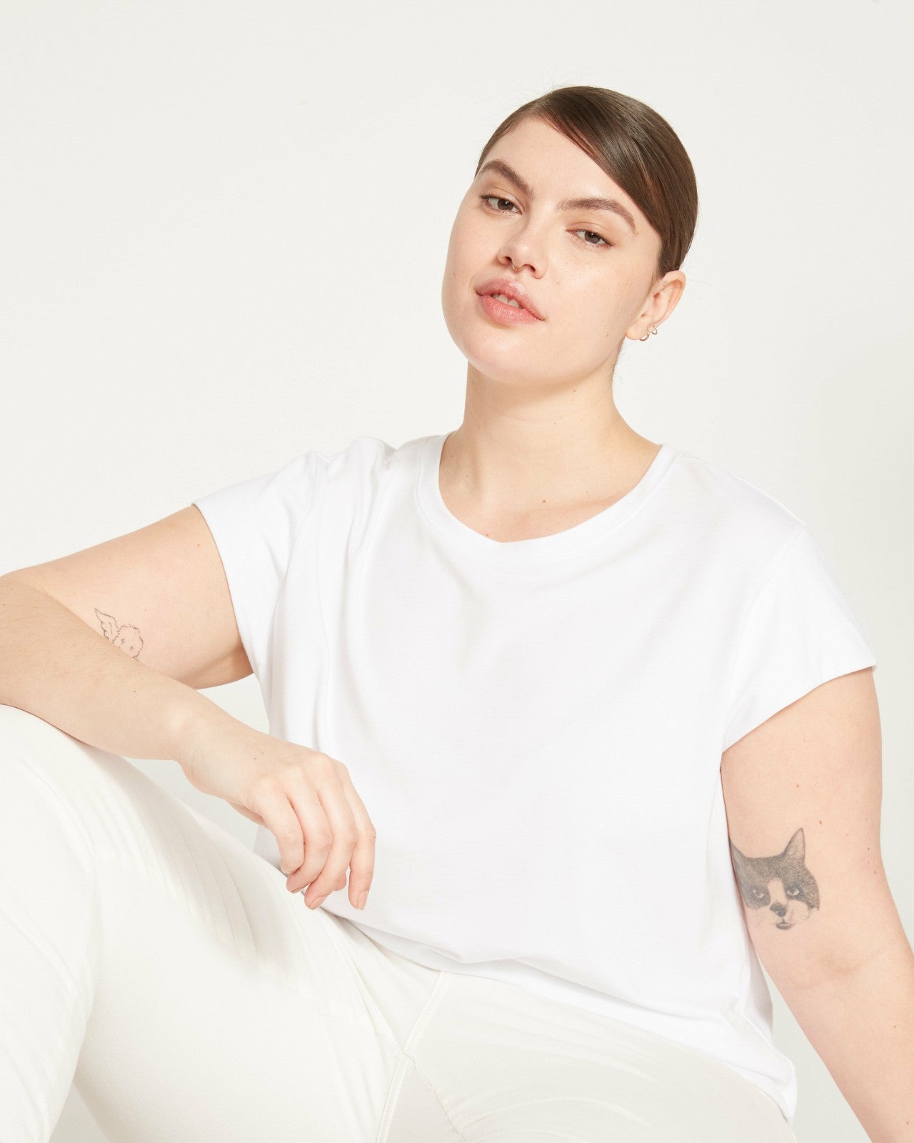 Universal Standard Ashley Cap Sleeve Tee - White