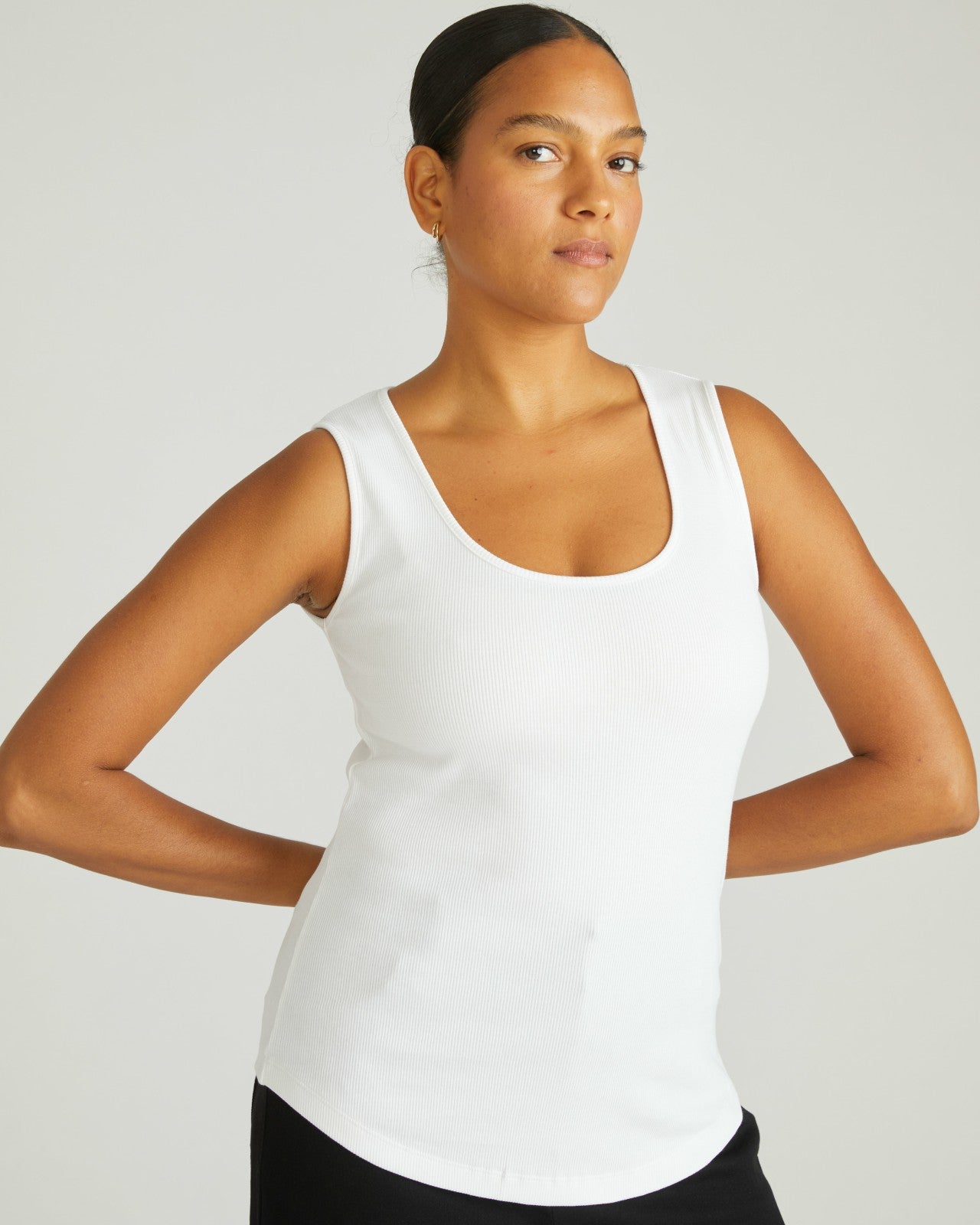 Universal Standard Daisy Ribbed Tank - White