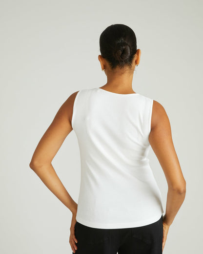 Universal Standard Daisy Ribbed Tank - White