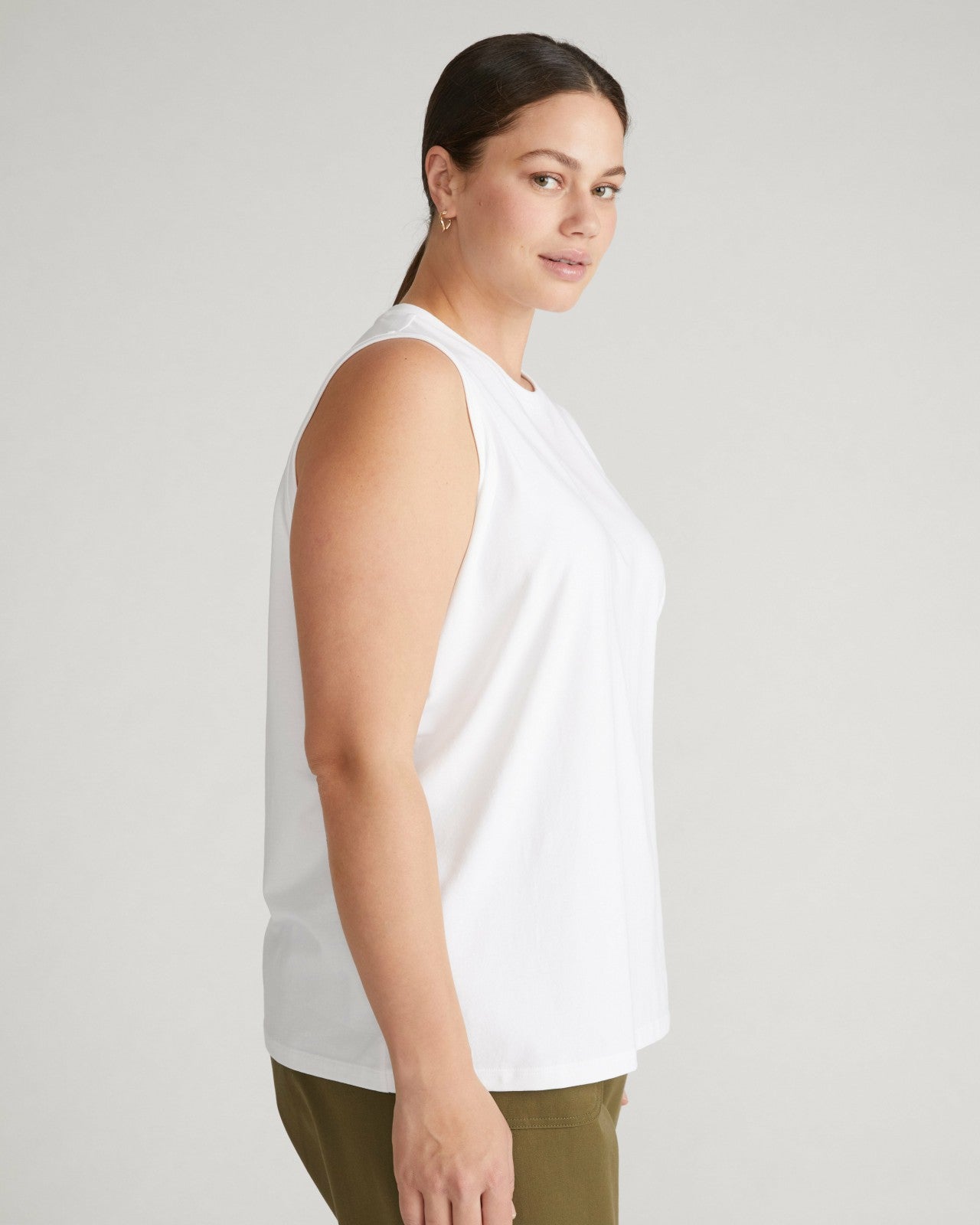 Universal Standard Patti Muscle Tank - White