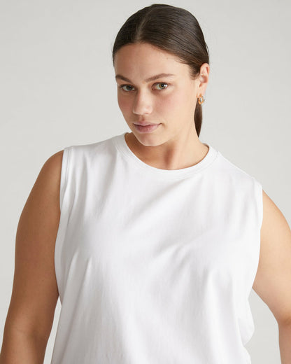 Universal Standard Patti Muscle Tank - White