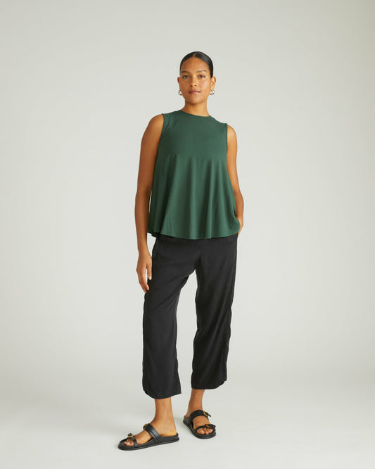 Universal Standard Heatwave Divine Jersey Flared Tank - Conifer