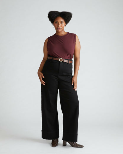 Universal Standard Patti Muscle Tank - Black Cherry