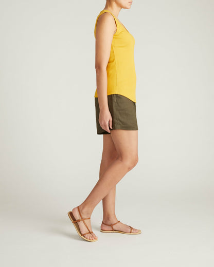 Universal Standard Daisy Ribbed Tank - Goldenrod