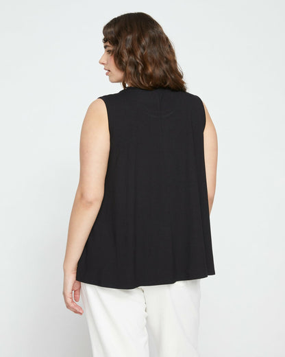 Universal Standard Heatwave Divine Jersey Flared Tank - Black