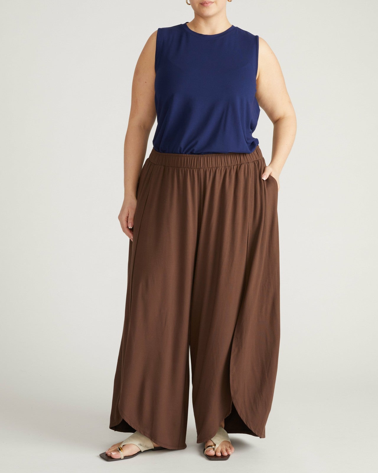 Universal Standard Heatwave Divine Jersey Flared Tank - Cenote