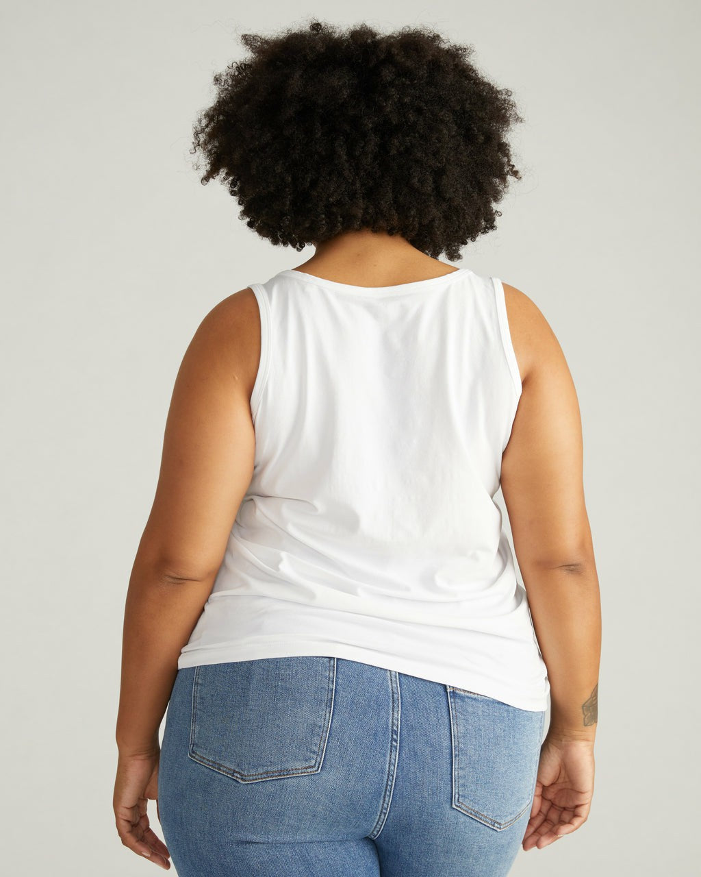 Universal Standard Square Neck Tank Top - White