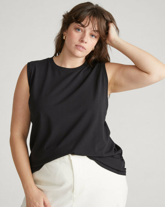 Universal Standard Patti Muscle Tank - Black