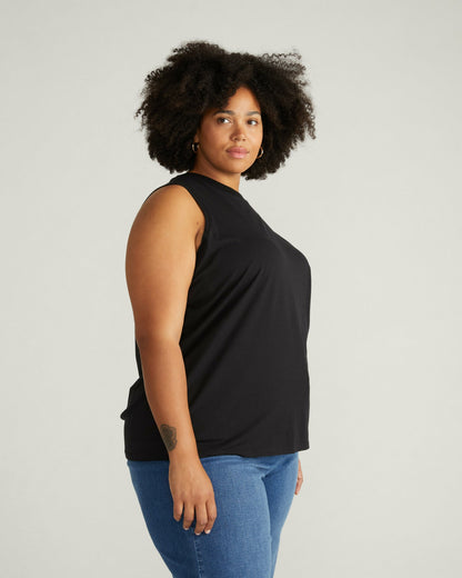 Universal Standard Patti Muscle Tank - Black