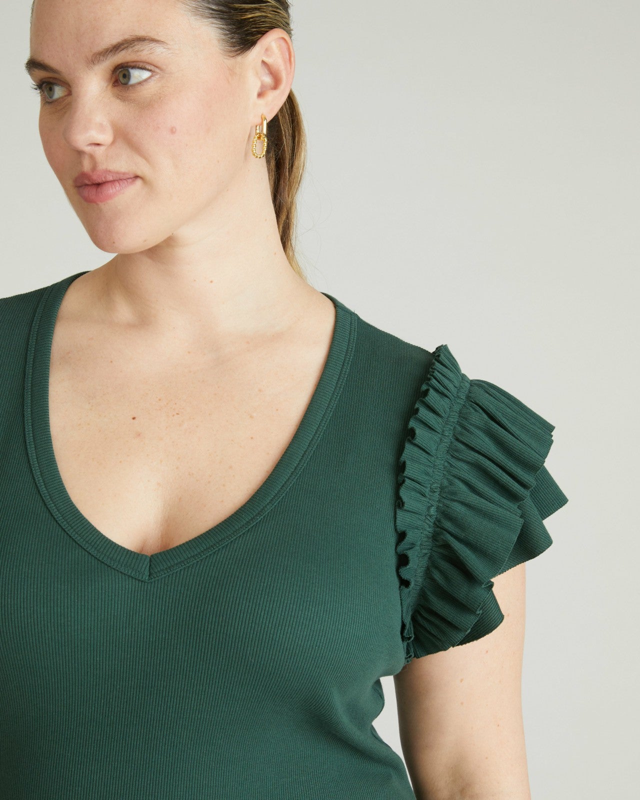 Universal Standard Magnolia Ribbed Top - Conifer