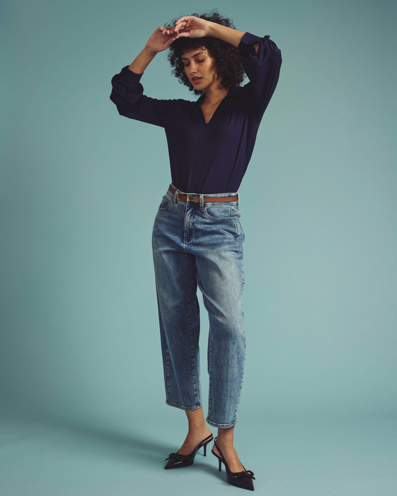 Universal Standard Moore Liquid Jersey Blouse - Midnight