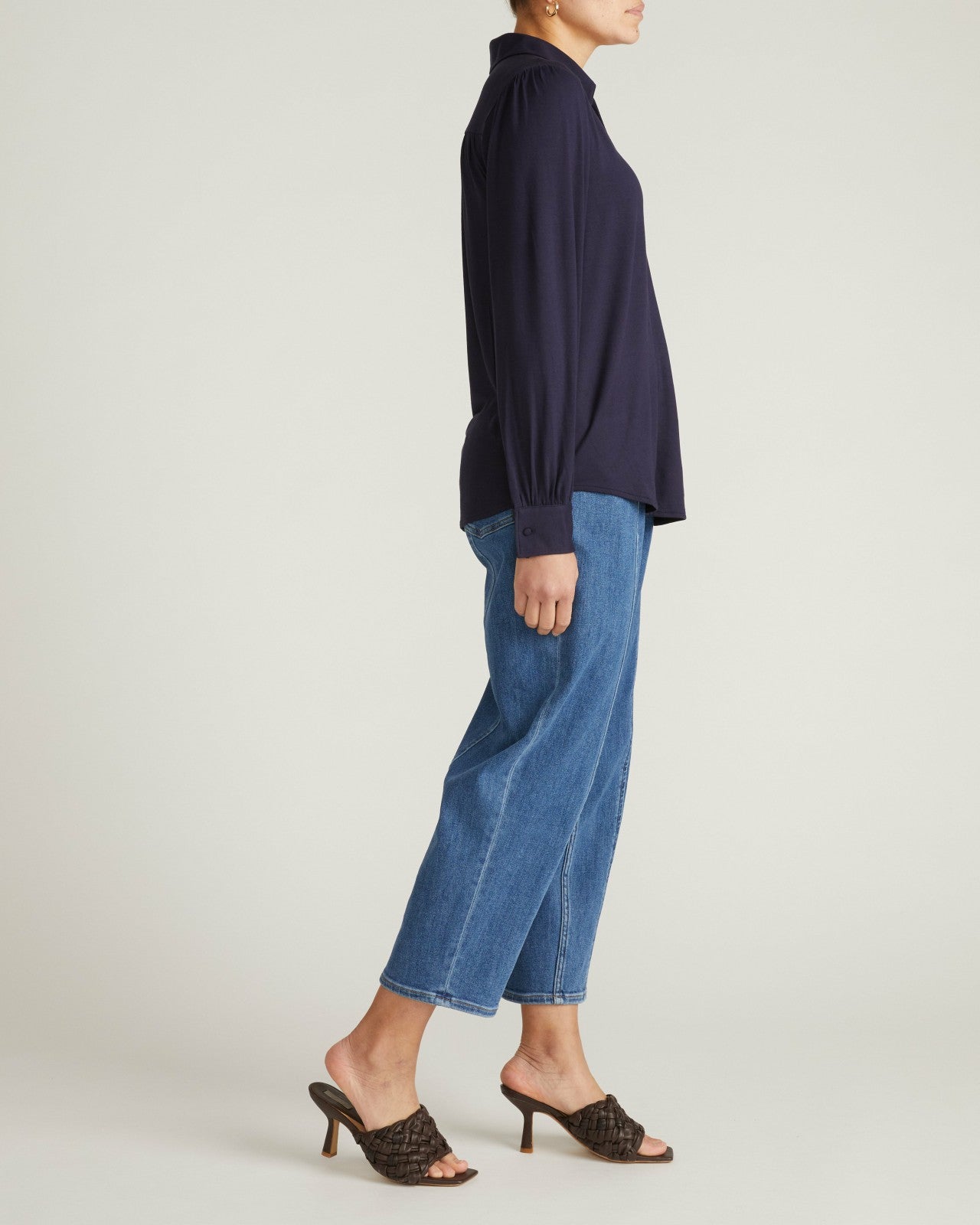 Universal Standard Moore Liquid Jersey Blouse - Midnight