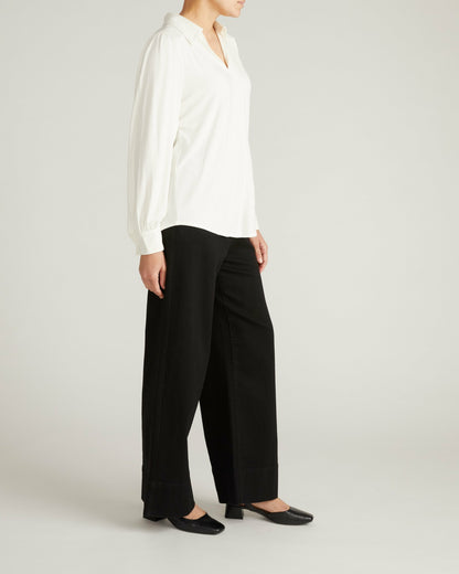 Universal Standard Moore Liquid Jersey Blouse - White