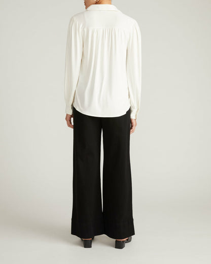 Universal Standard Moore Liquid Jersey Blouse - White