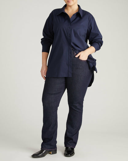Universal Standard The Artist Poplin Shirt - Navy