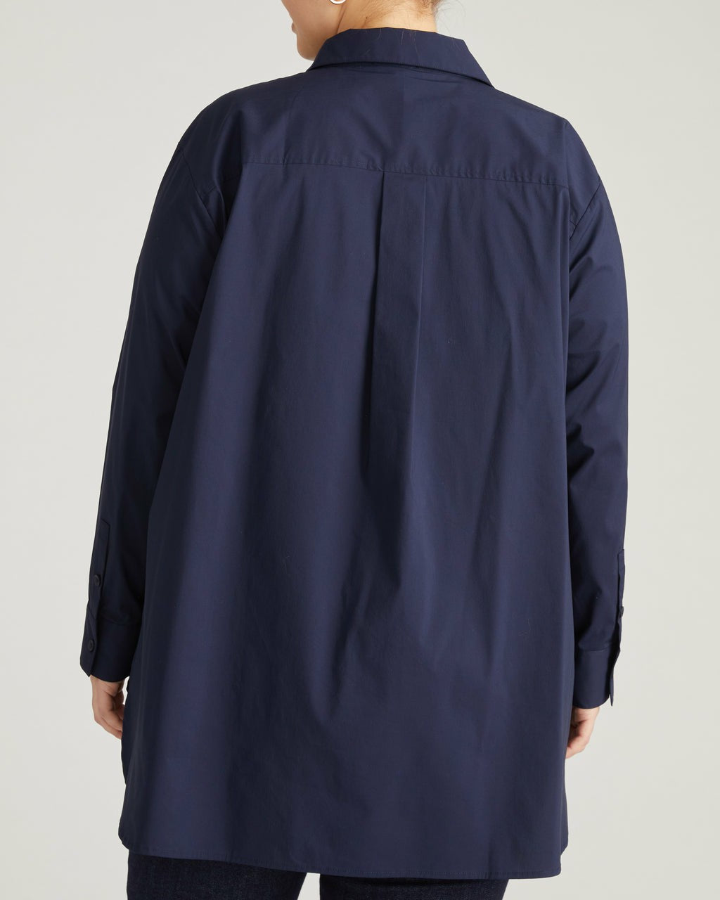 Universal Standard The Artist Poplin Shirt - Navy