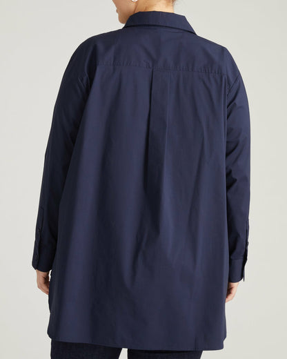 Universal Standard The Artist Poplin Shirt - Navy