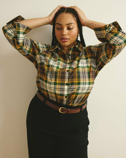 Universal Standard Henning x US Madison Shirt - Brown Plaid