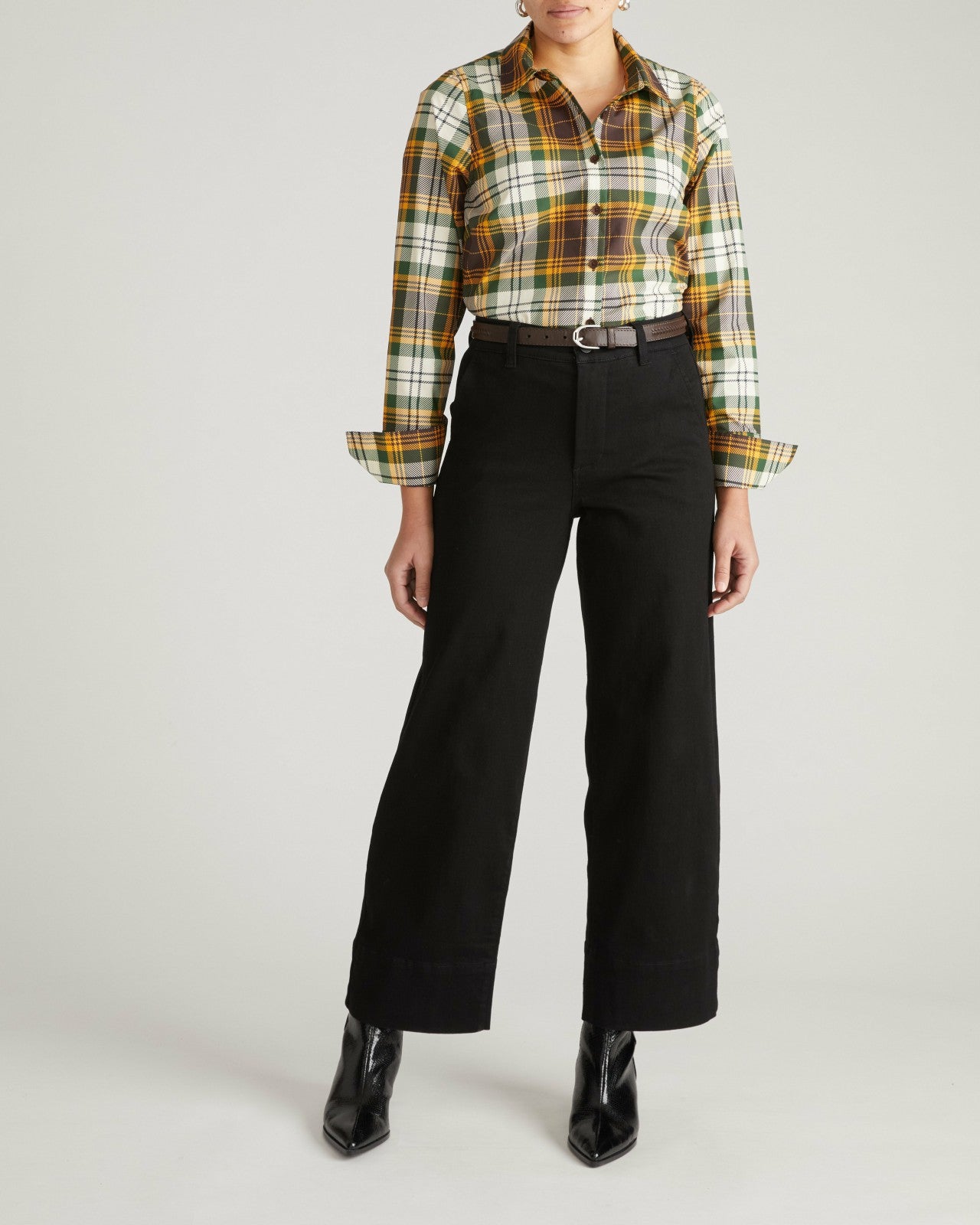 Universal Standard Henning x US Madison Shirt - Brown Plaid