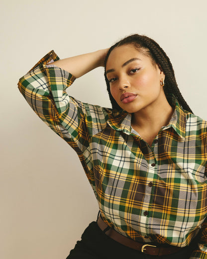 Universal Standard Henning x US Madison Shirt - Brown Plaid