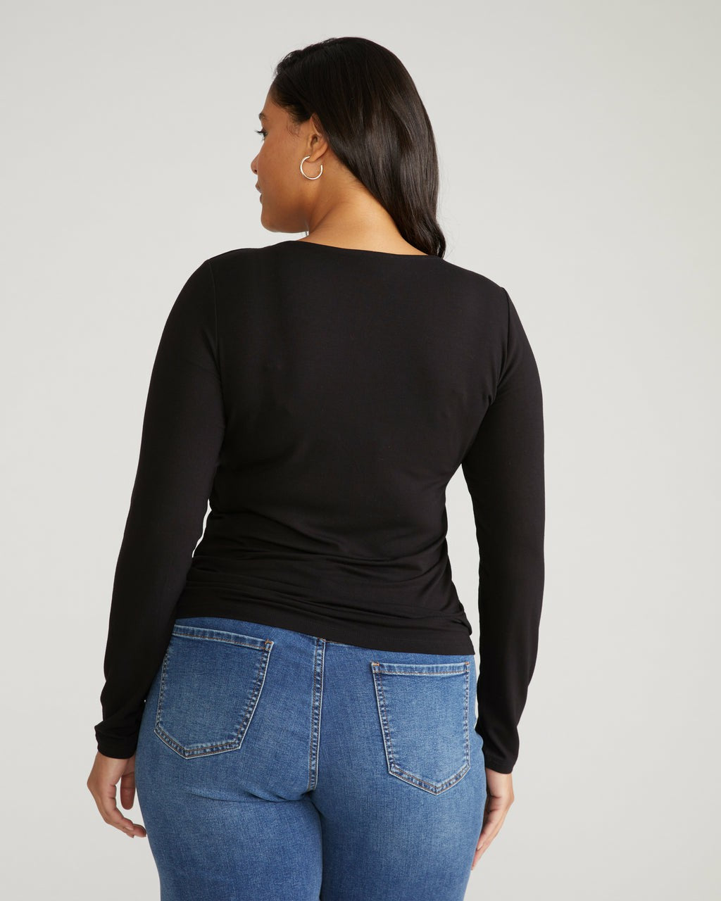 Universal Standard Agatha Liquid Jersey Top - Black