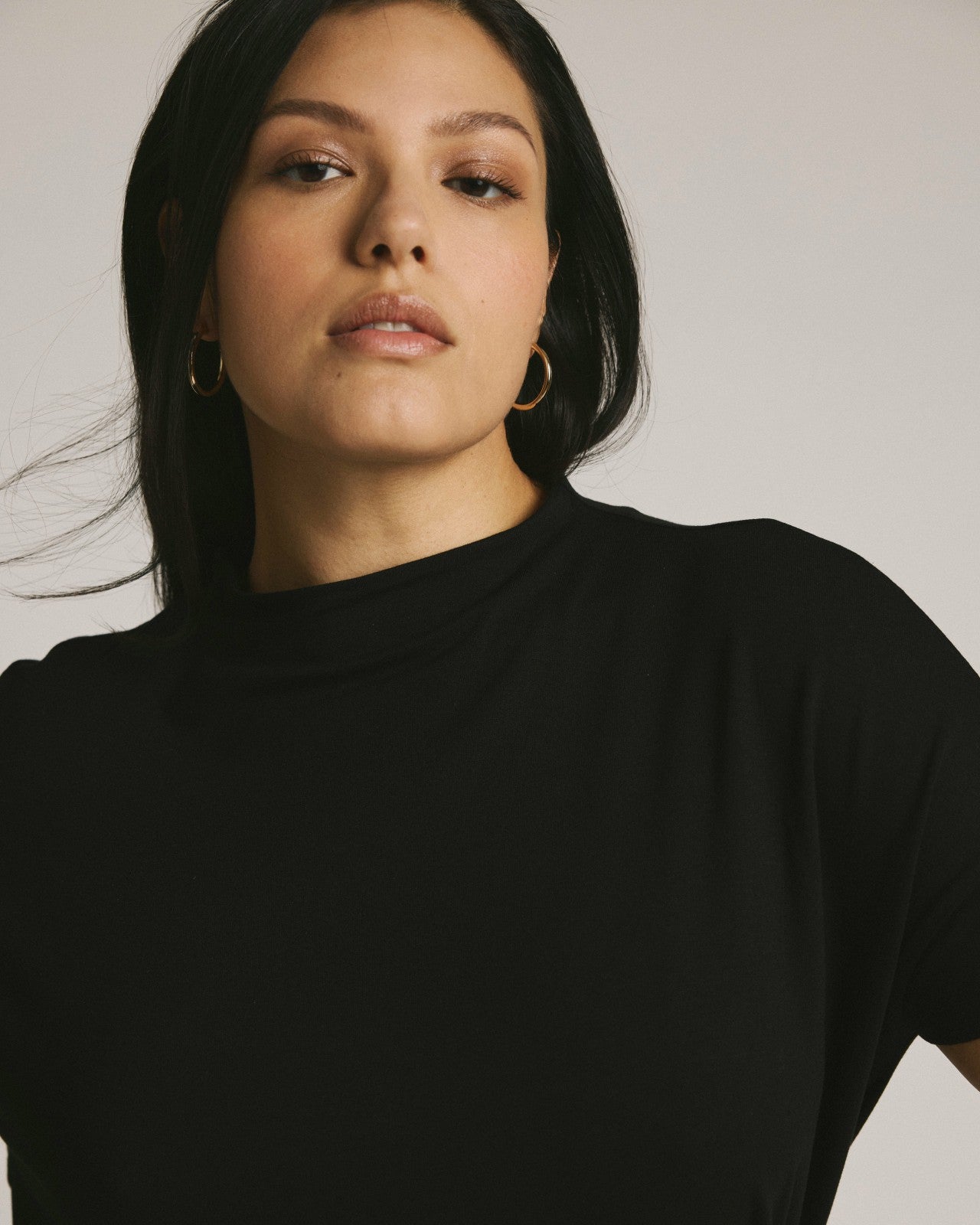 Universal Standard Petra Liquid Jersey Top - Black