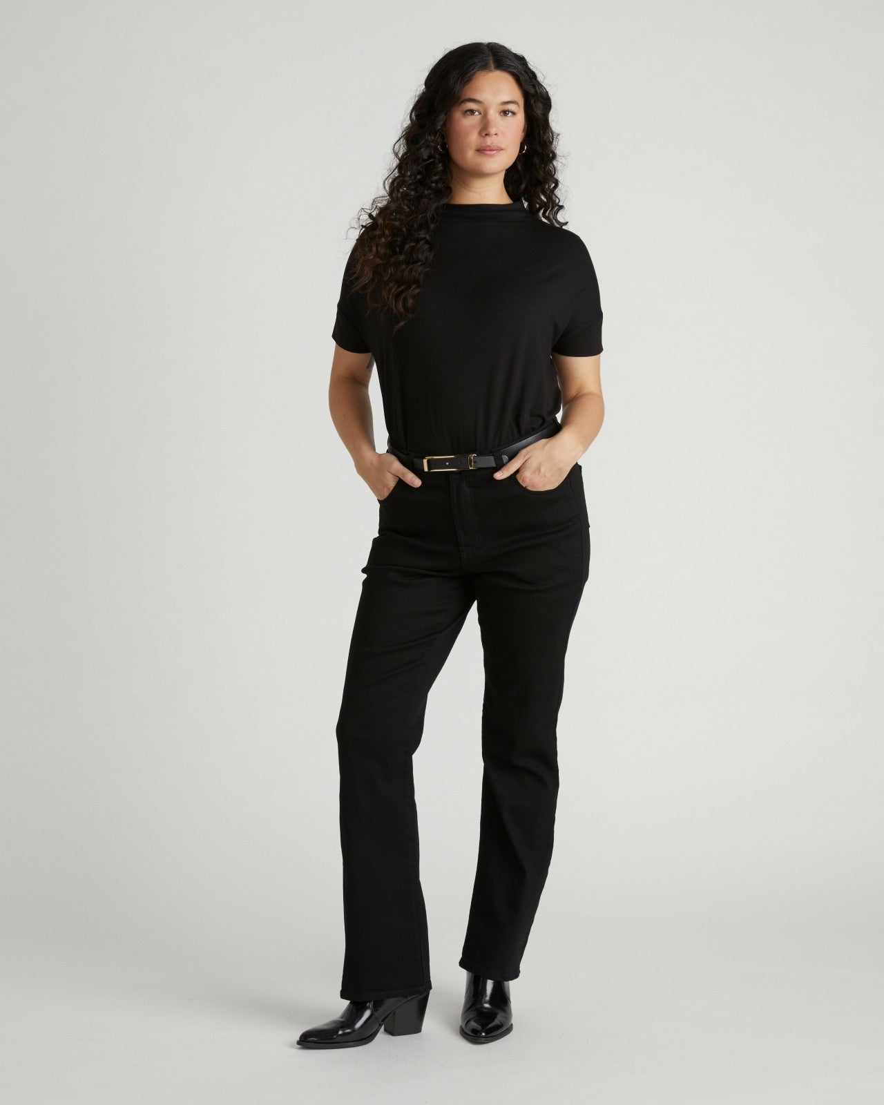 Universal Standard Petra Liquid Jersey Top - Black