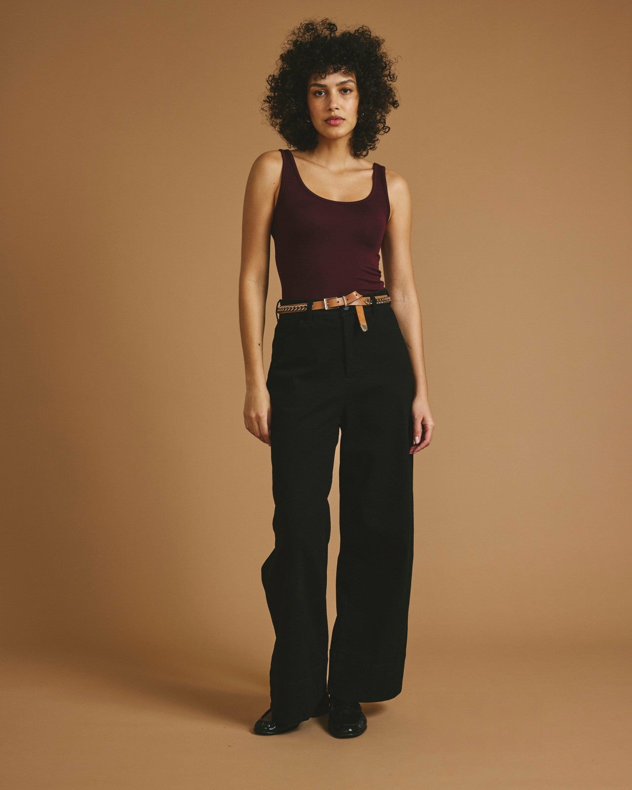 Universal Standard Cloud Rib Tank - Black Cherry