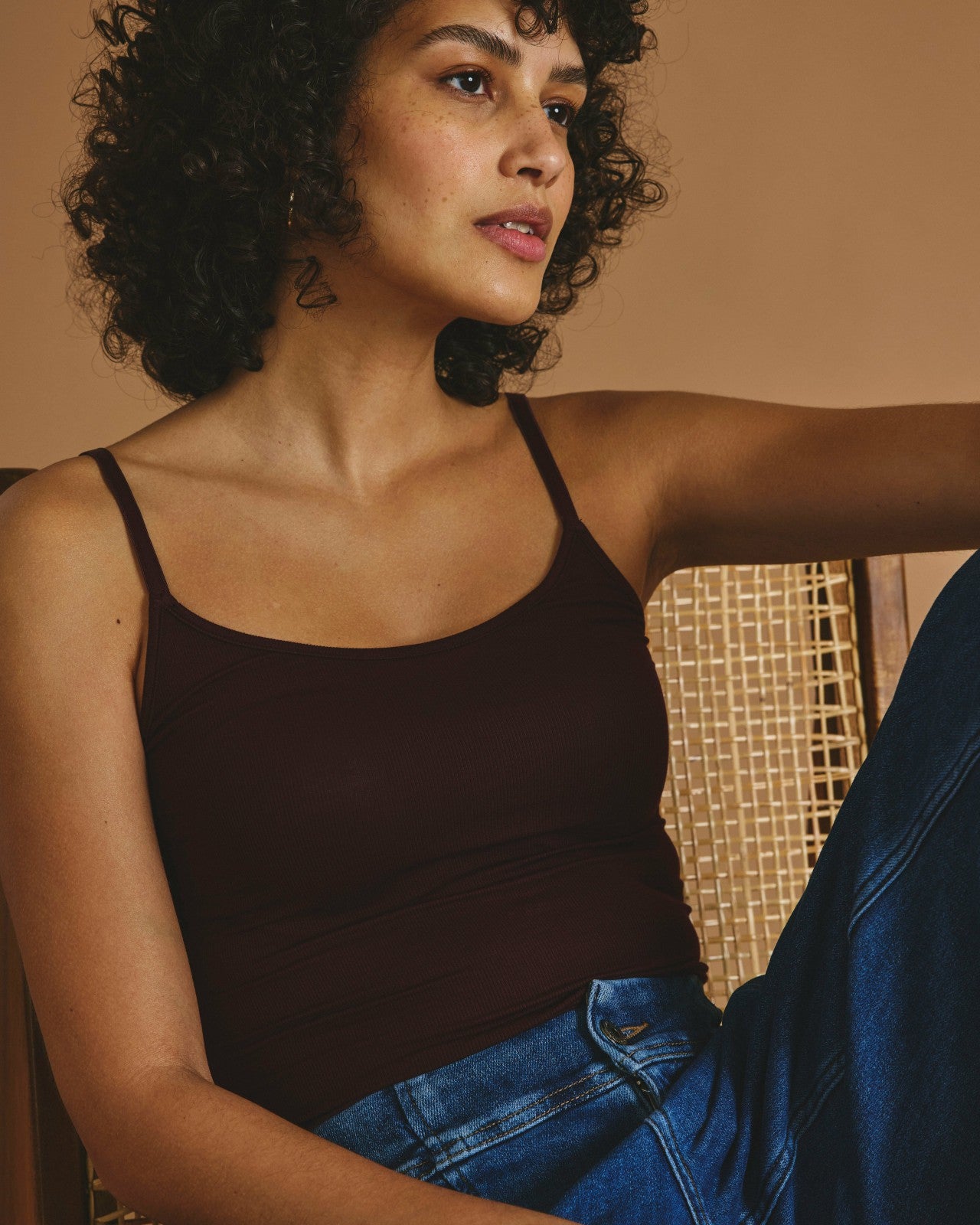 Universal Standard Cloud Rib Camisole - Black Cherry