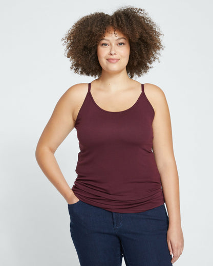 Universal Standard Cloud Rib Camisole - Black Cherry
