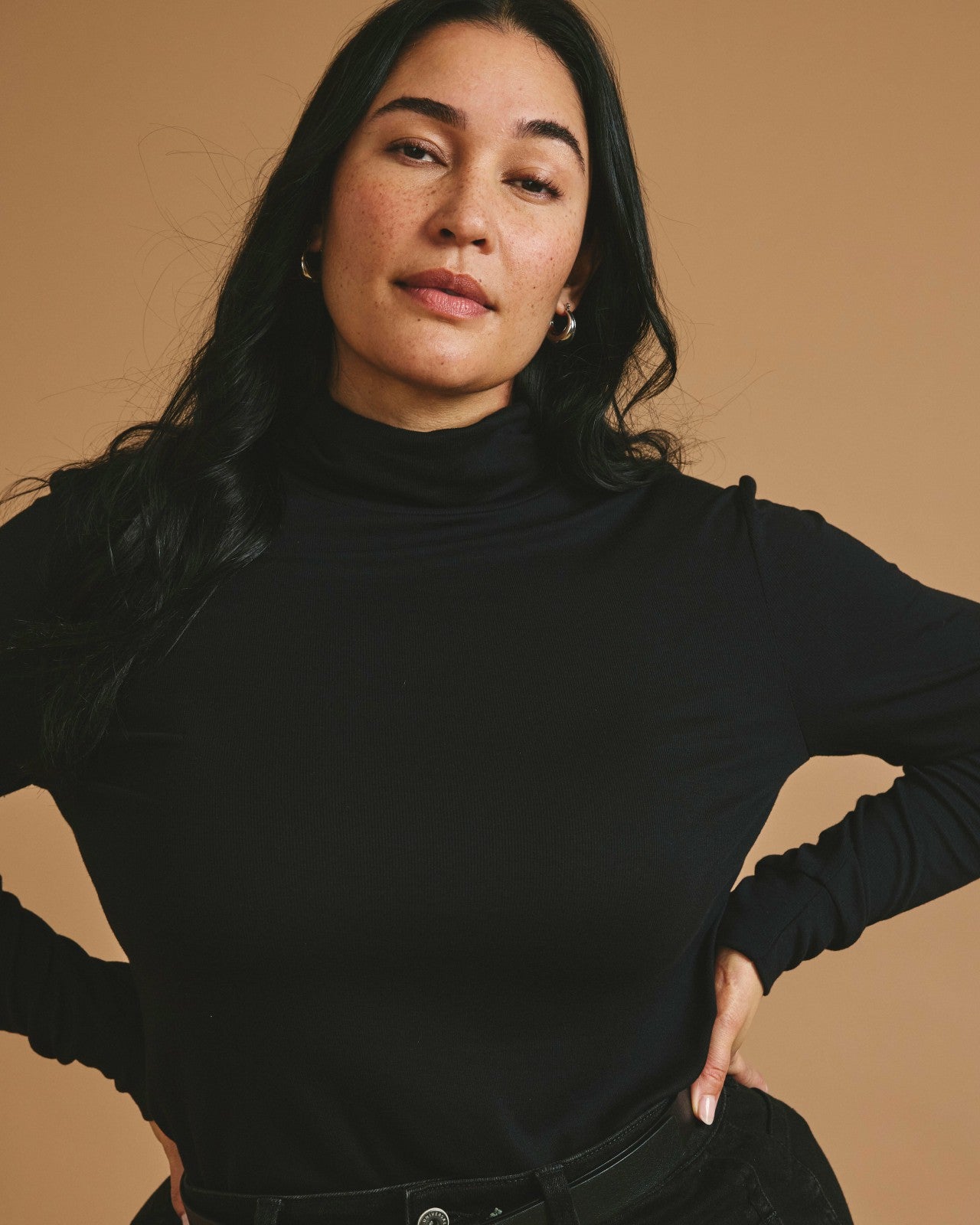 Universal Standard Cloud Rib Turtleneck - Black