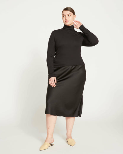 Universal Standard Cloud Rib Turtleneck - Black