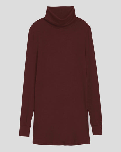 Universal Standard Cloud Rib Turtleneck - Black Cherry