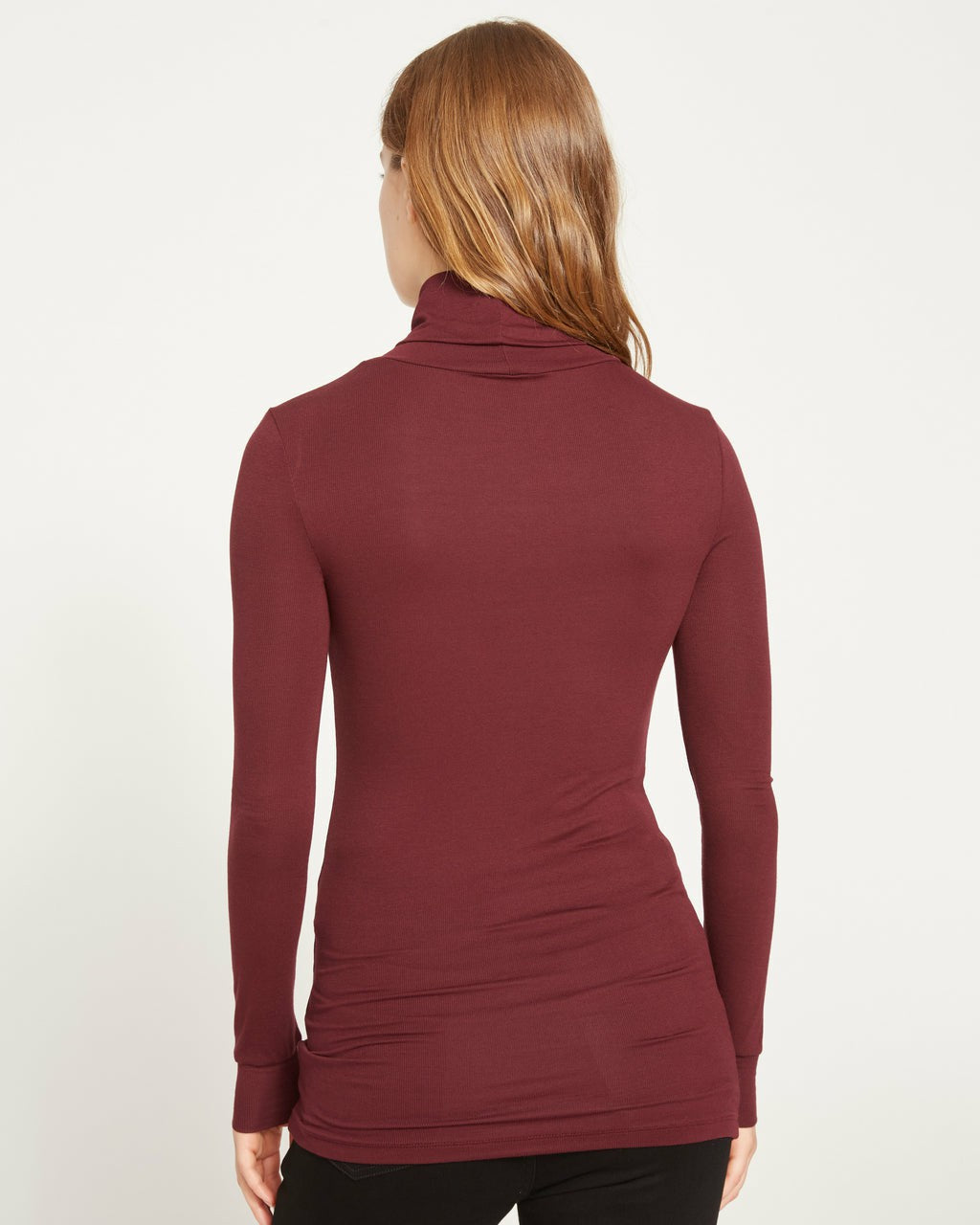 Universal Standard Cloud Rib Turtleneck - Black Cherry