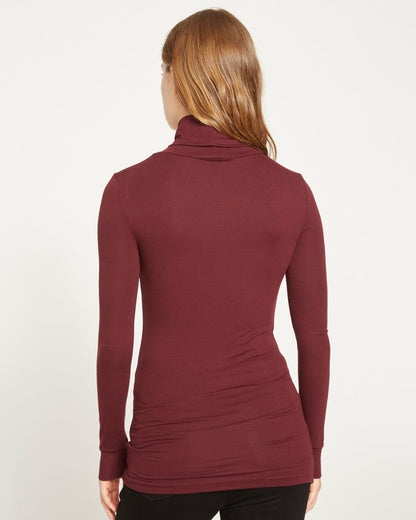 Universal Standard Cloud Rib Turtleneck - Black Cherry