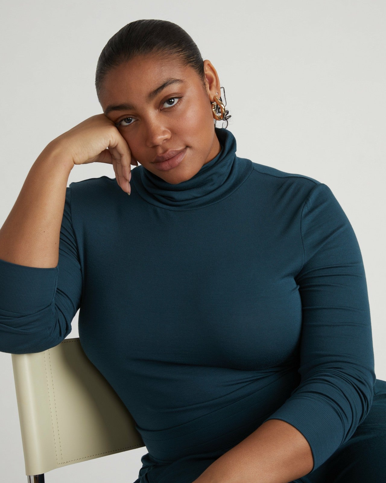Universal Standard Cloud Rib Turtleneck - Deep Sea