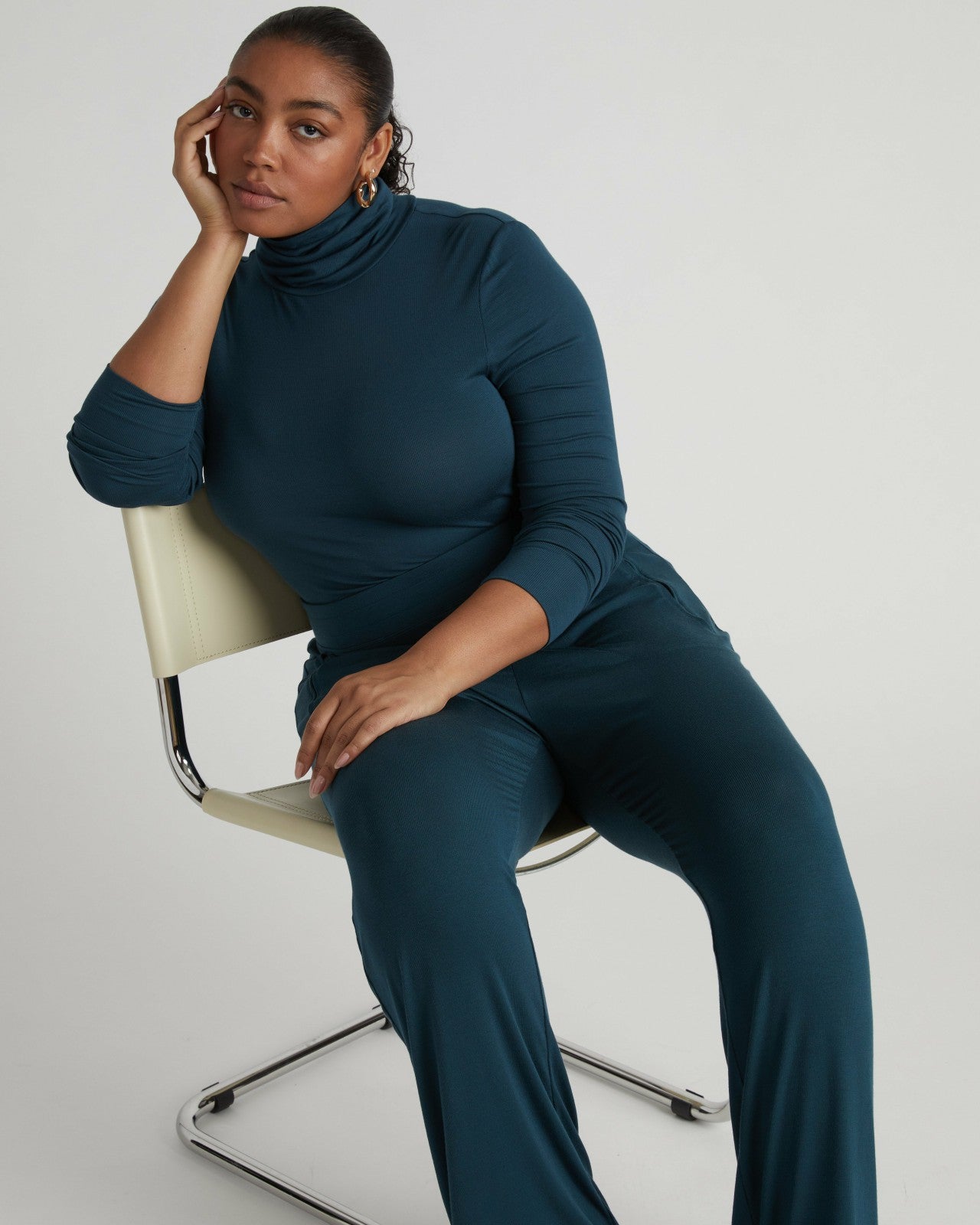 Universal Standard Cloud Rib Turtleneck - Deep Sea