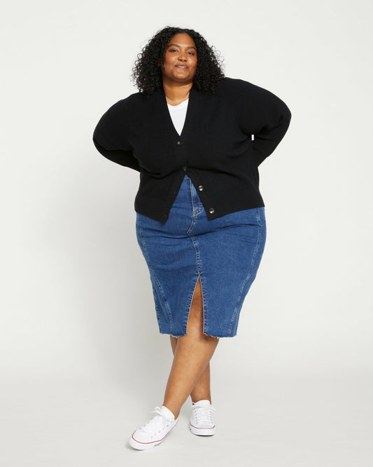 Universal Standard Better-Than-Wool Cardigan - Black