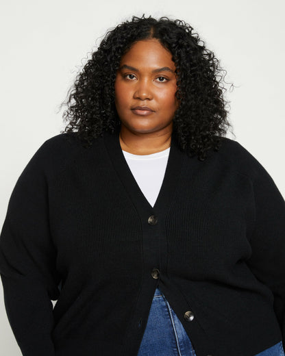 Universal Standard Better-Than-Wool Cardigan - Black