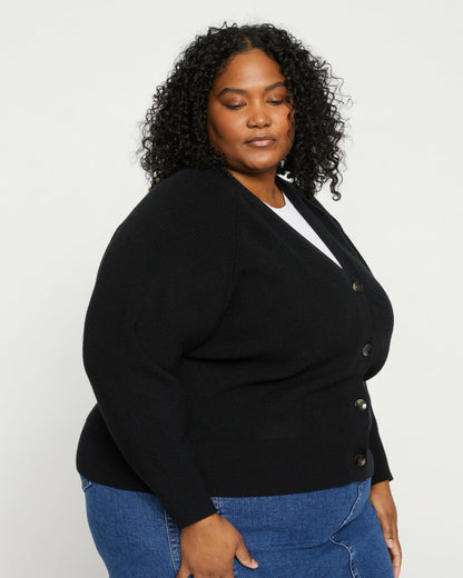 Universal Standard Better-Than-Wool Cardigan - Black
