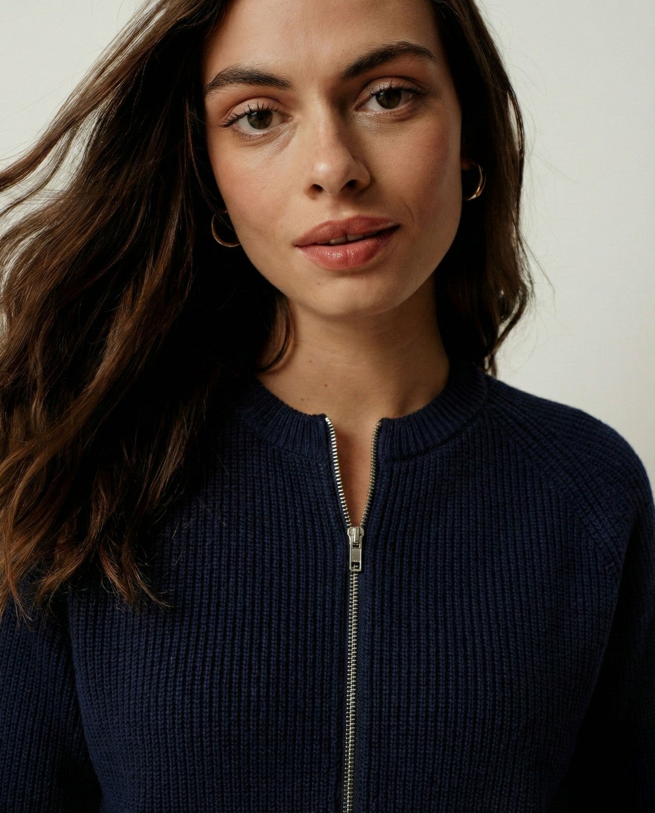Universal Standard Better-Than-Wool Zip Cardigan - Midnight